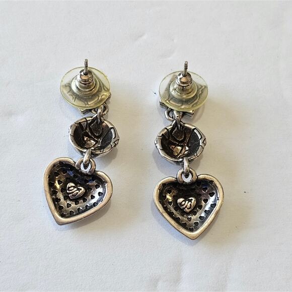 Brighton post dangle heart Chandelier Earrings - Picture 5 of 5